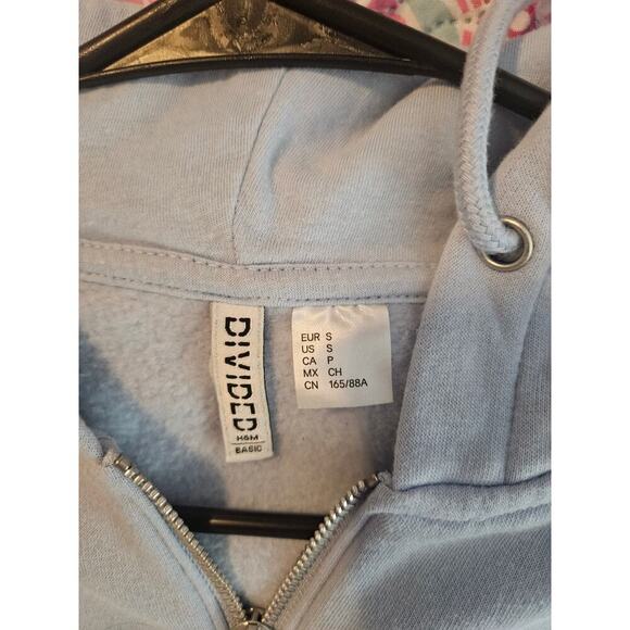 Women's Devided Crop Zip-Up Jacket Hoodie Size Small - Picture 3 of 4